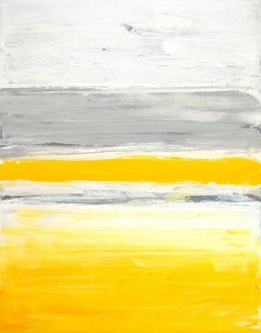 Grey and Yellow Abstract Art Painting